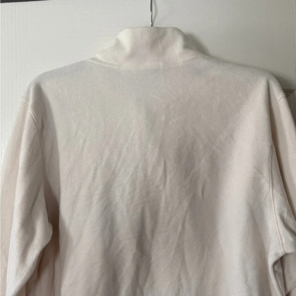 The North Face Men’s 1/4 zip fleece pullover White Cream‎ Light Gray Medium